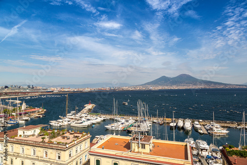 Napoli and mount Vesuvius in Italy