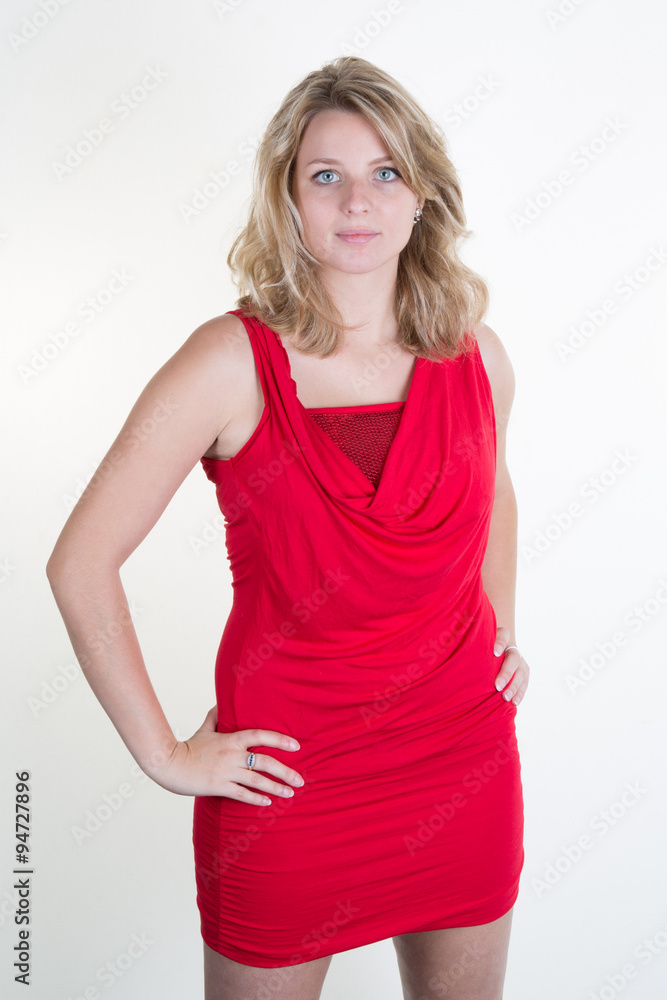 Young and pretty girl with a red top Young and pretty girl with a red top