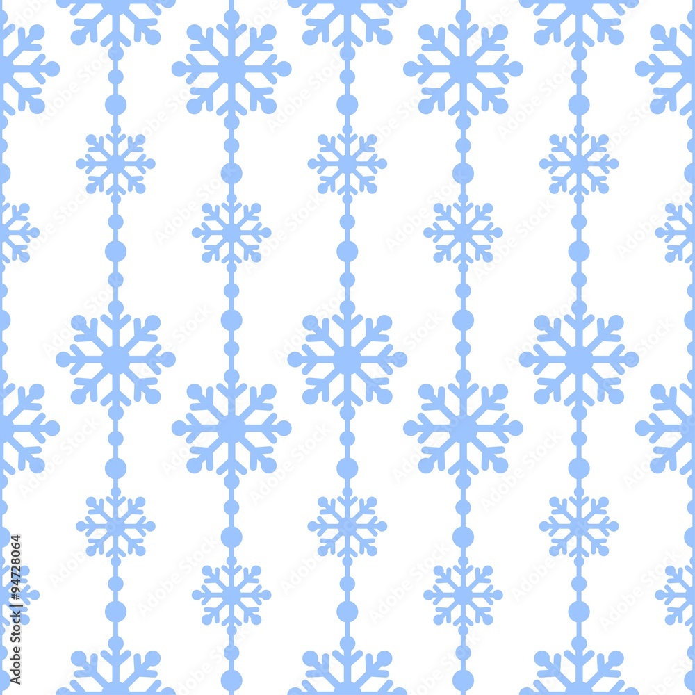 Snowflakes blue vector seamless pattern Snowflakes blue vector seamless pattern