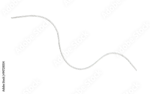 White thread on a white background