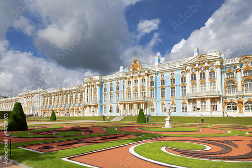 Catherine Palace. Summer view. The Tsarskoye Selo is State Museum-Preserve. Located near Saint-Petersburg