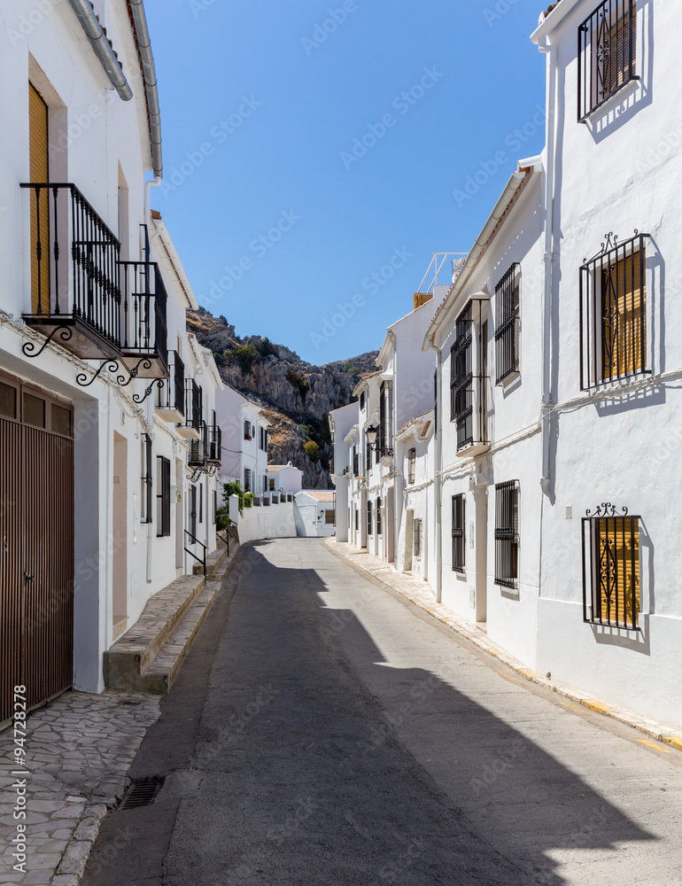 White painted hill town of Zuheros in Andalucia
