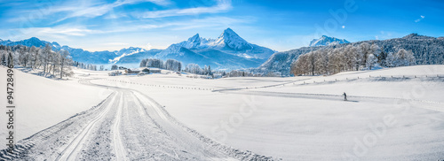 Winter landscape in the Bavarian Alps with Watzmann massif, Germany © JFL Photography