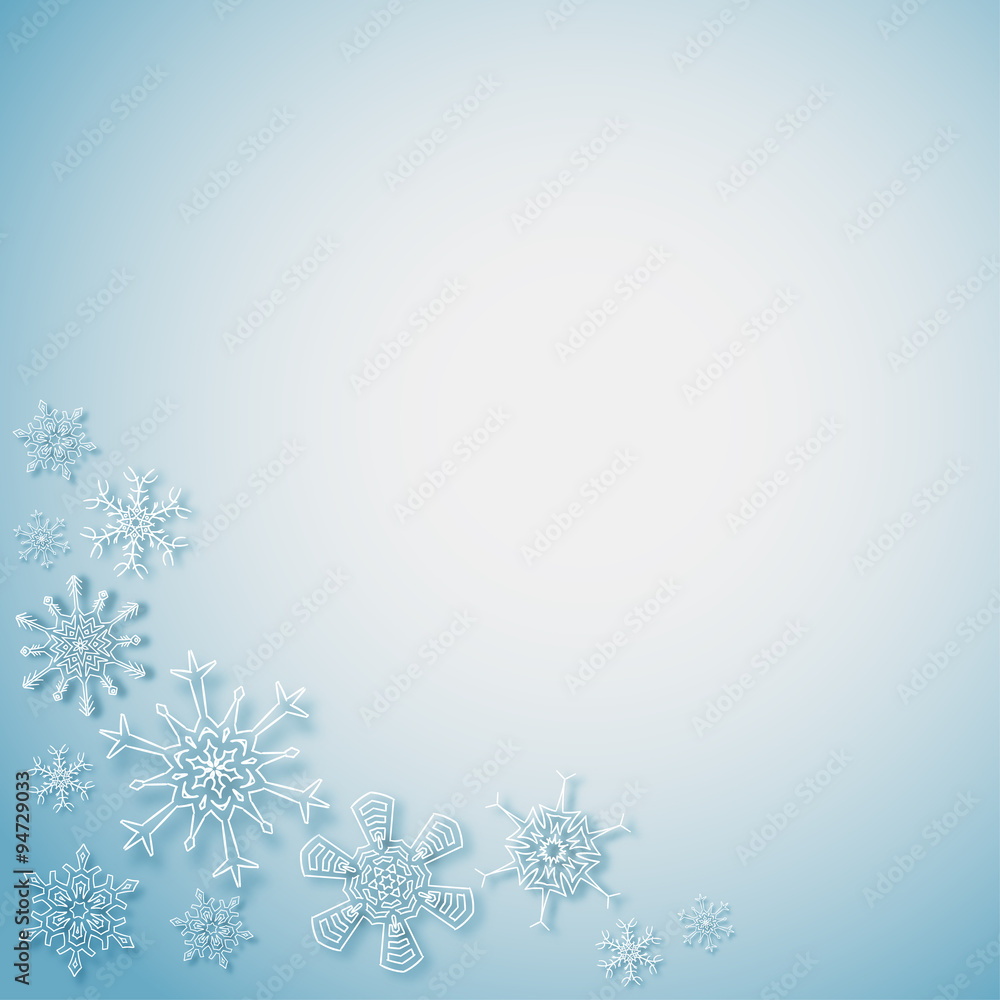Snowflakes in the corners