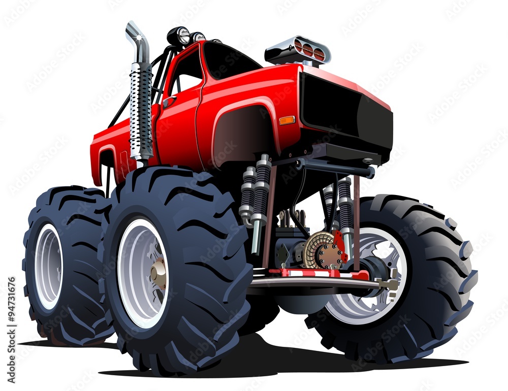 Obraz premium Cartoon Monster Truck