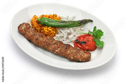 adana kebab, minced meat kebab, turkish food