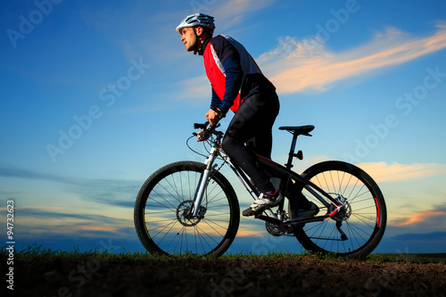 Cyclist Riding the Bike