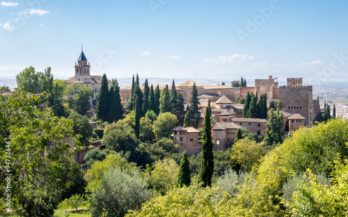 View of Alhambra Palace in Granada in Spain