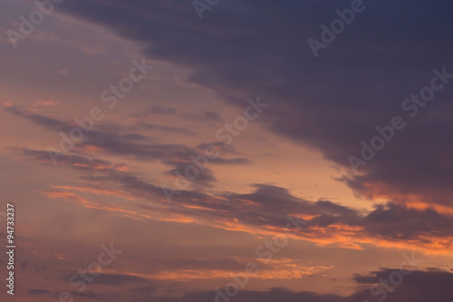 twilight sunset sky with colorful cloud background © sutichak