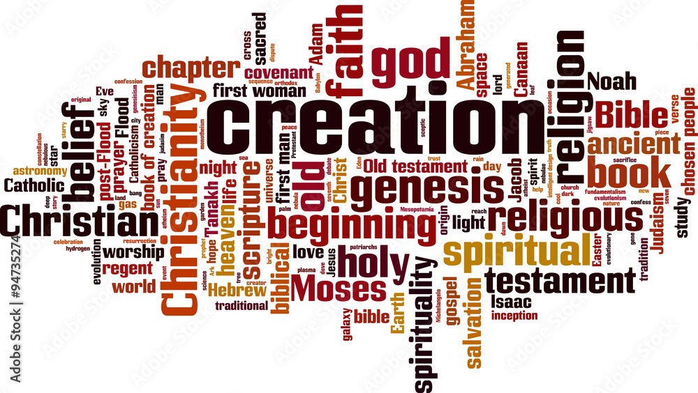 Creation word cloud concept. Vector illustration