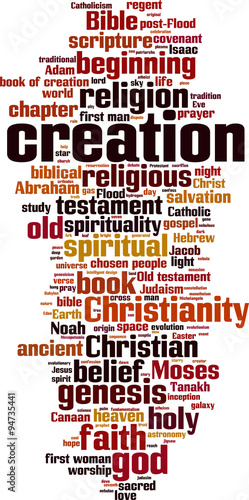 Creation word cloud concept. Vector illustration
