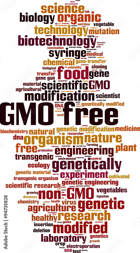 Obraz premium GMO free word cloud concept. Vector illustration