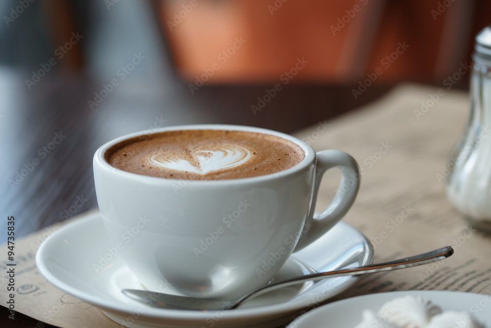Чашка кофе на столе Stock Photo | Adobe Stock