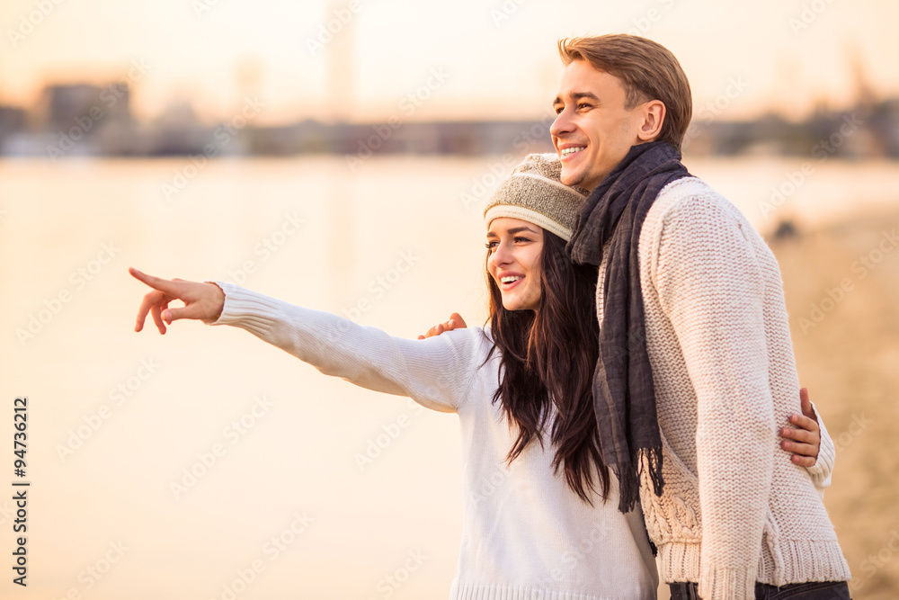 Loving couple on a date