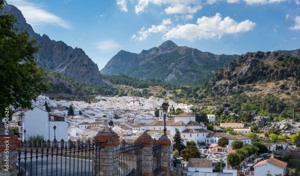 Famous old hilltown of Grazalema in Andalucia