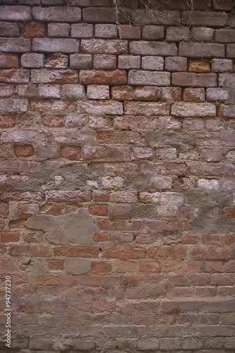 Old brick wall: Texture of vintage brickwork