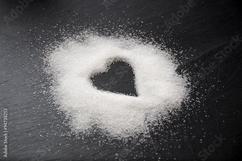heart from sugar grains