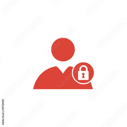User icon, lock icon