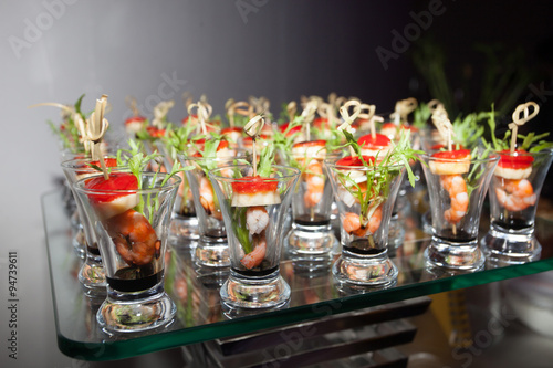 Refreshment with shrimps