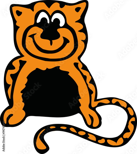 Fototapeta Naklejka Na Ścianę i Meble -  Cat with tiger pattern