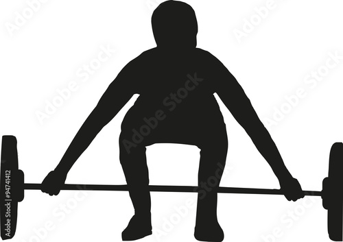 Weight lifting silhouette