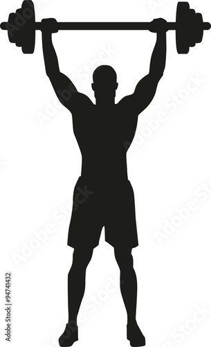 Weight Lifting bodybuilder silhouette
