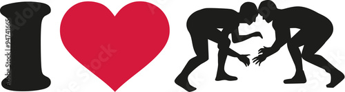 I love wrestling silhouette