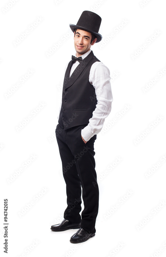 aristocrat man smiling on white aristocrat man smiling on white