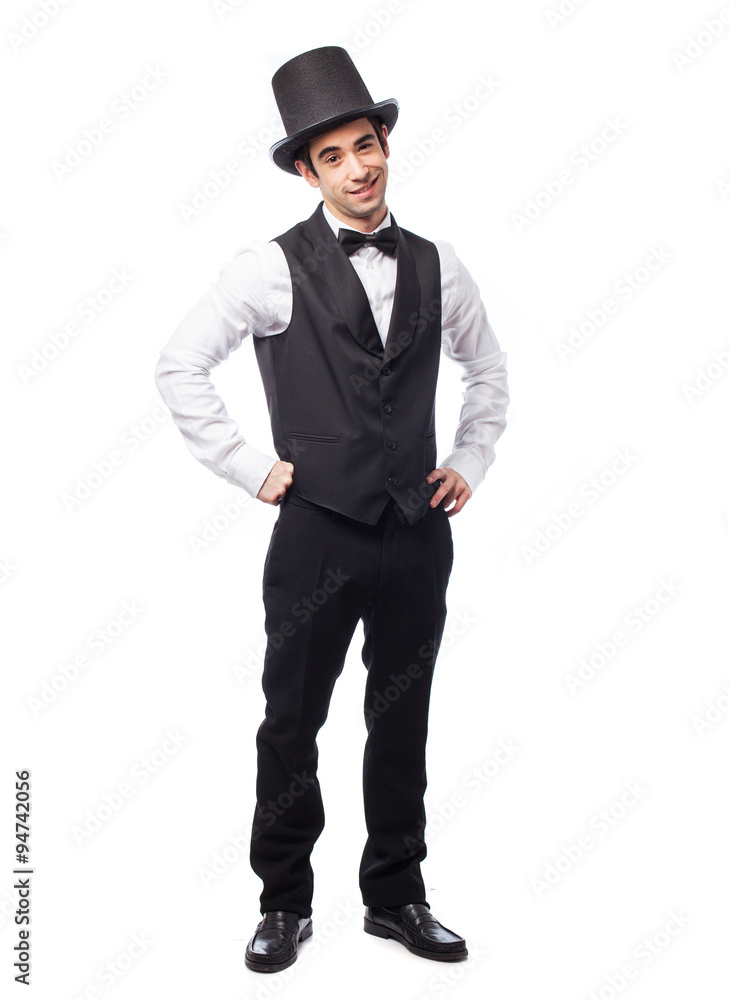 aristocrat man smiling on white aristocrat man smiling on white