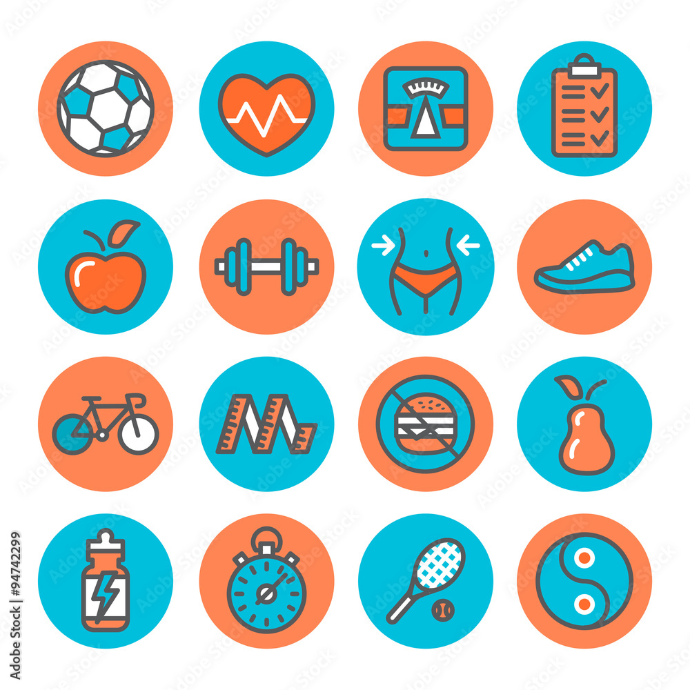 Health and Fitness Icons Health and Fitness Icons