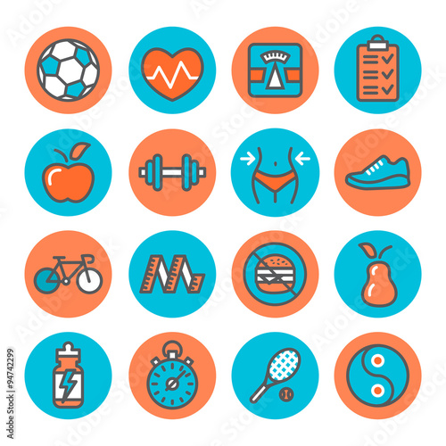 Health and Fitness Icons © ihorzigor