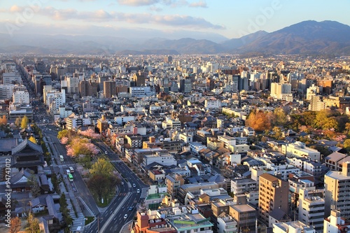 Kyoto streets - aerial view