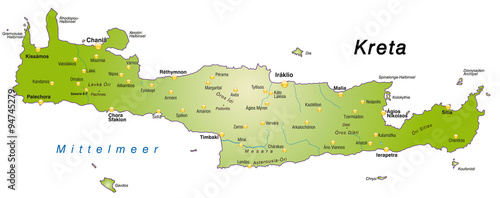 Karte von Kreta