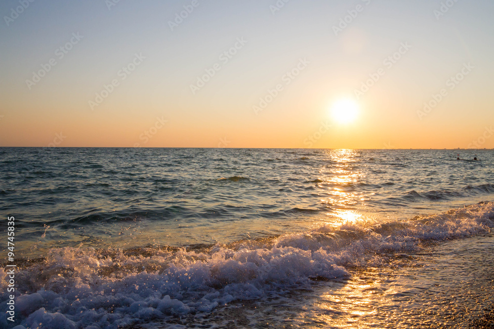 Obraz premium Beautiful sunset on the black sea