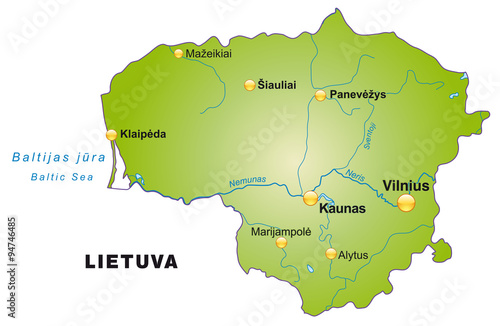 Karte von Litauen