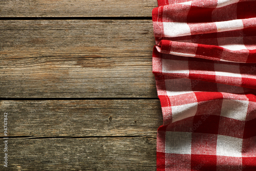 Fototapeta premium Red tablecloth