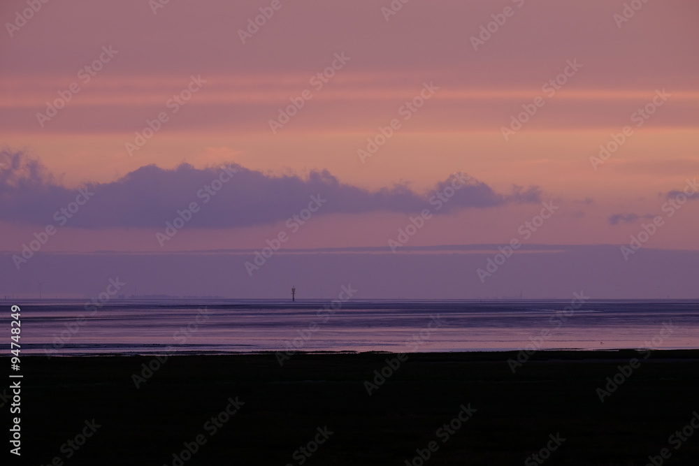 Lichtstimmung über dem Niedersächsischen Wattenmeer, Niedersac Lichtstimmung über dem Niedersächsischen Wattenmeer, Niedersac