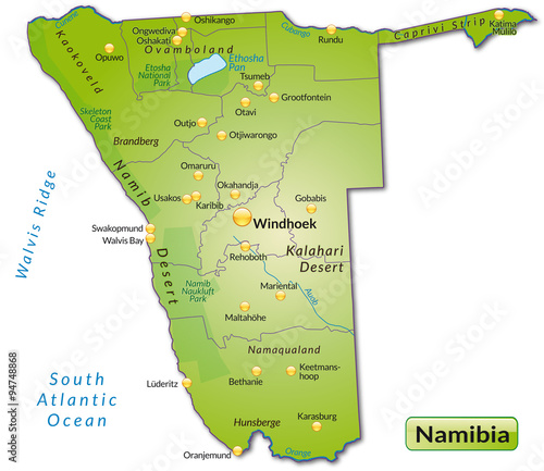 Karte von Namibia