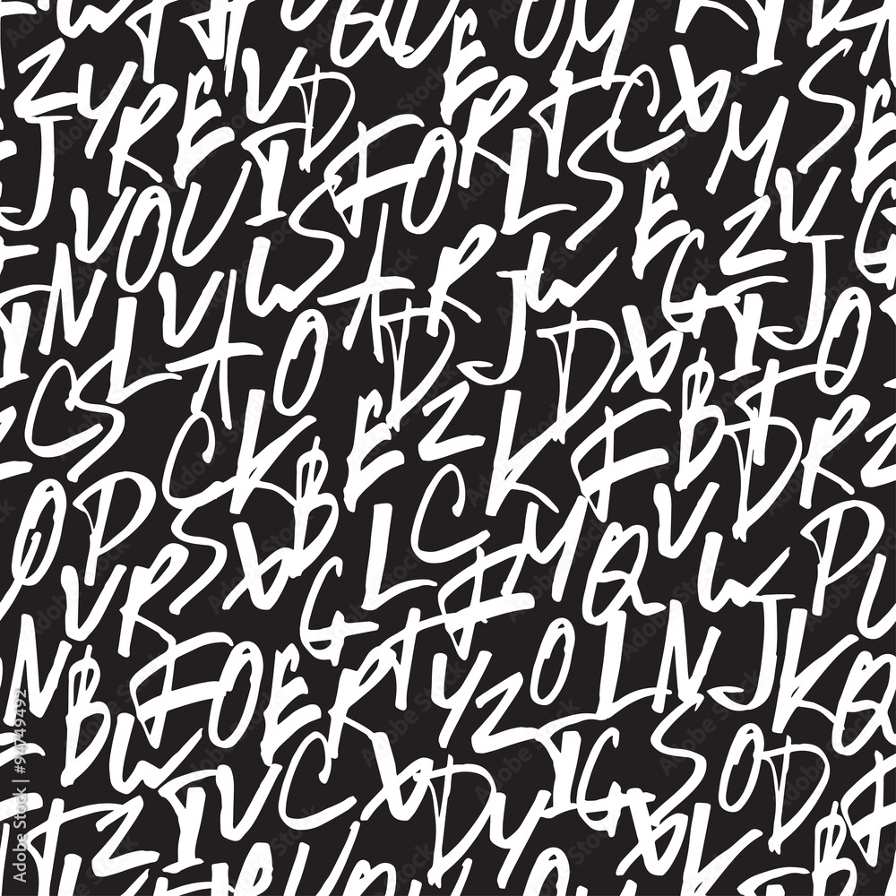 Handwritten letters. Seamless vector pattern Handwritten letters. Seamless vector pattern