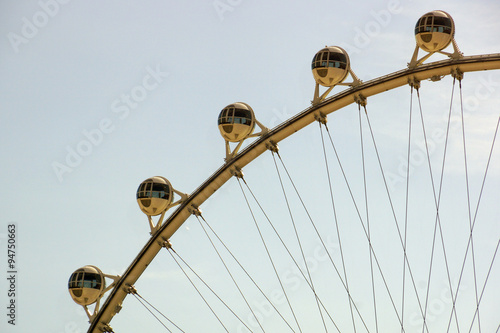 Close-up of The High Roller Wheel at dawn