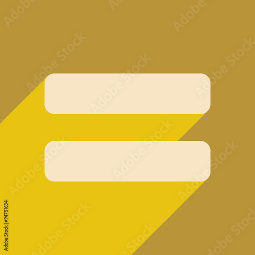 Flat with shadow icon and mobile application equality