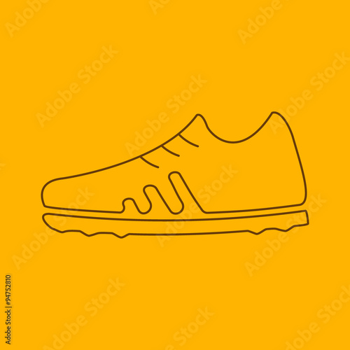 Football boots line icon