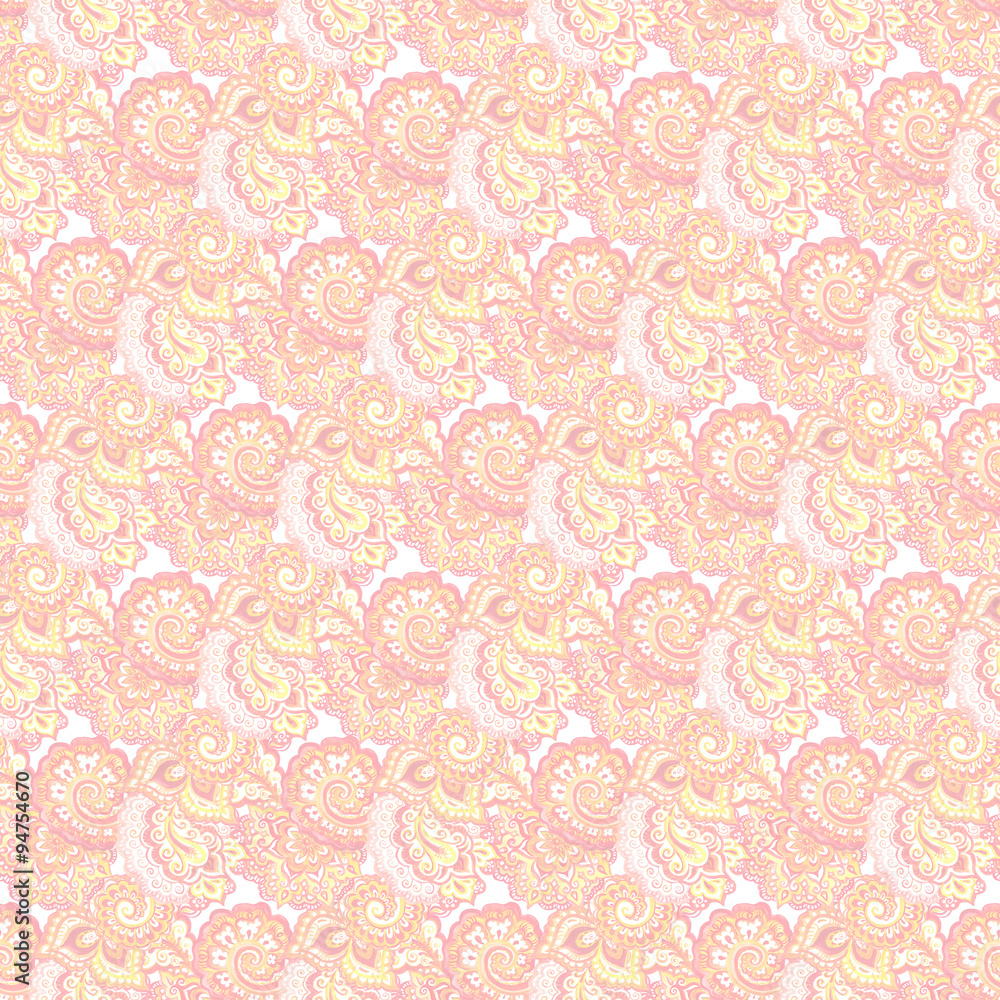 Seamless delicate pink pattern with traditional eastern ornament Seamless delicate pink pattern with traditional eastern ornament