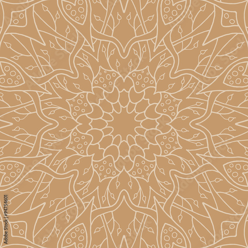 Mandala seamless pattern. Floral ethnic abstract decorative ornament