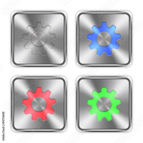 Color settings steel buttons
