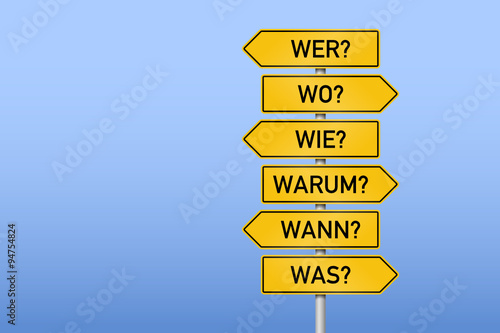 verkehrszeichen himmelh w-fragen I