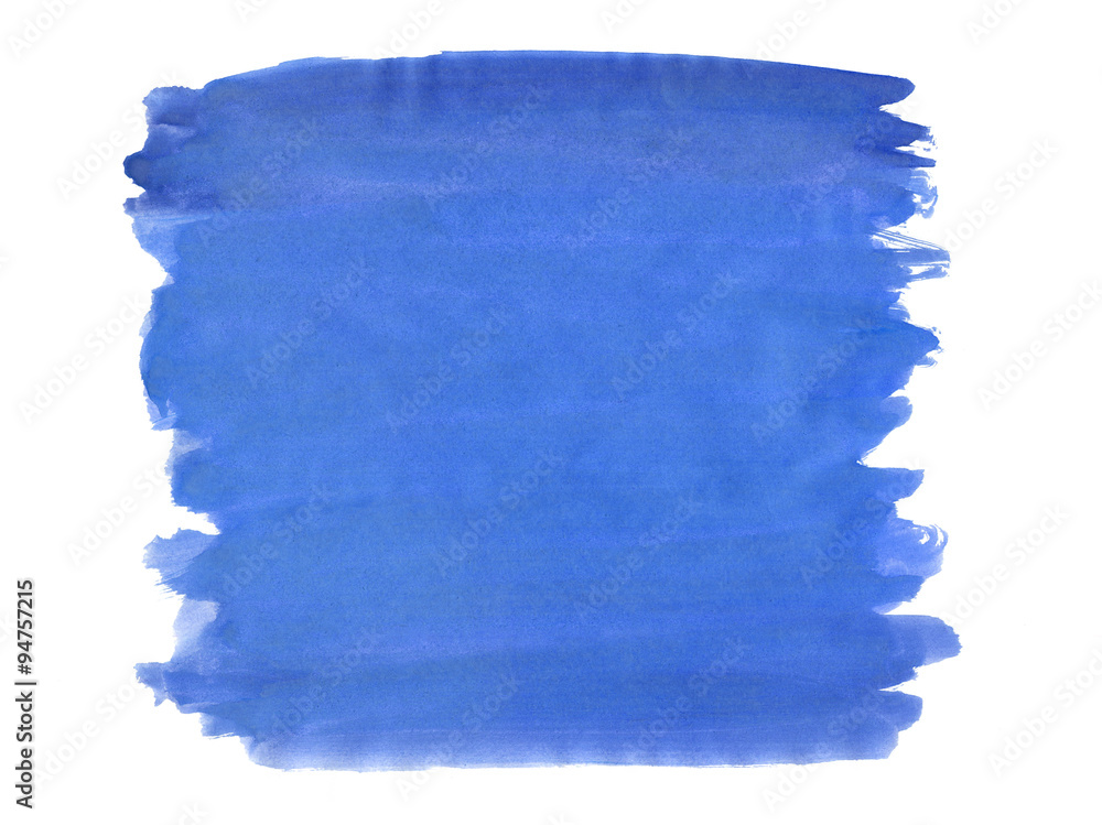Obraz premium A fragment of the blue background painted with gouache