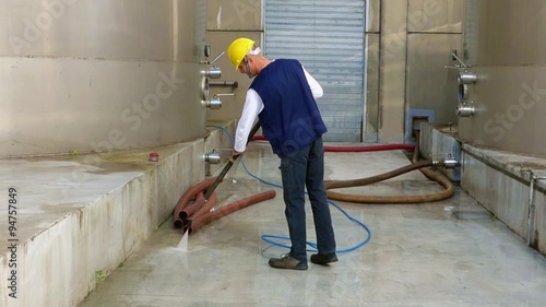 washing the pavement