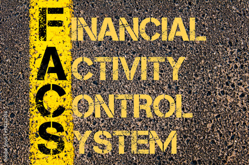 Business Acronym FACS as Financial Activity Control System photo