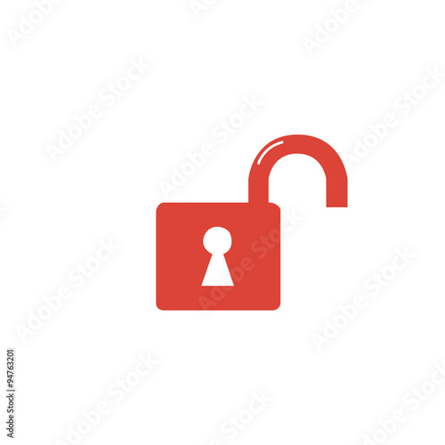 lock icon. Flat design style.